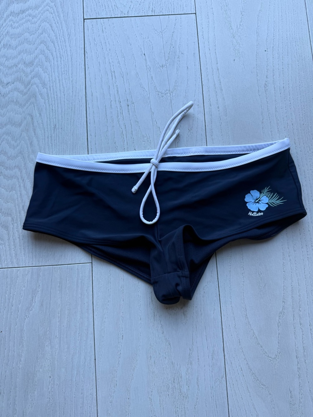 Hollister spring break 08 logo graphic swim shortie navy